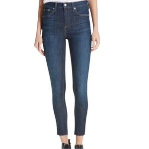 rag & bone Jeans 10 Inch Ankle Skinny Dark Blue Denim Stretch Women’s Size 27